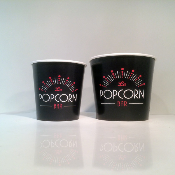 Branded Paper Cups - Popcorn Buckets or Popcorn Tubs